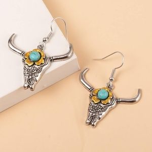 Turquoise Decor Drop Earrings
